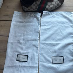 Gucci Brown/Beige GG Suede Web Low Top Sneakers 