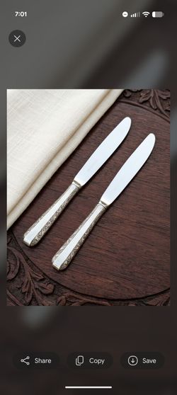 Vintage Towle "Old Brocade" Sterling Handle Dinner Knives (Set of 2) – 8.5"