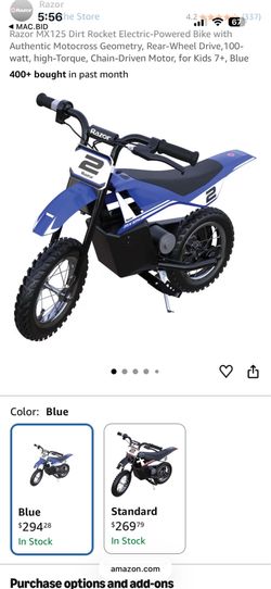 Blue Razor MX125 Dirt Rocket Electric-Powered Bike