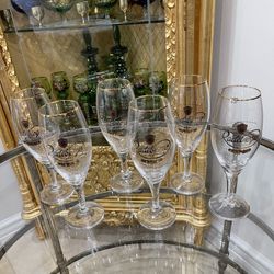 Beautiful Set of 6 Radeberger Pilsner Glasses with Gold Rim🌷