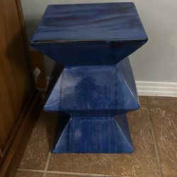 Occasional table, mid-century, modern, glazed ceramic finish, 18 inches