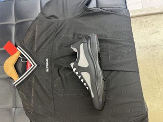 Prada America's Cup Sneakers Black White — New
