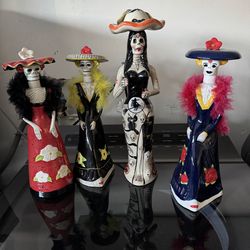 Empty Ceramic Decorative Tequila Bottles