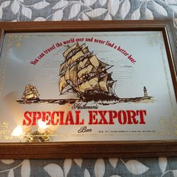 Vintage 1981 Heileman's Special Export Beer advertising mirror