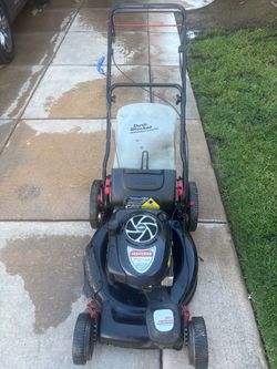 22” craftsman platinum self propelled gas lawn mower with bag