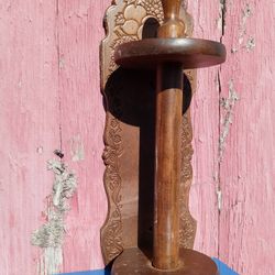 Wood Carved Paper Towel Holder