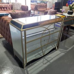 NEW 2 PIECE DRESSER +NIGHTSTAND MIRROR