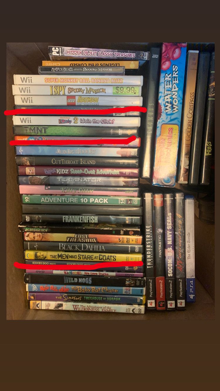 $2 EACH NEW GAMES ADDED Game & Movie LOT