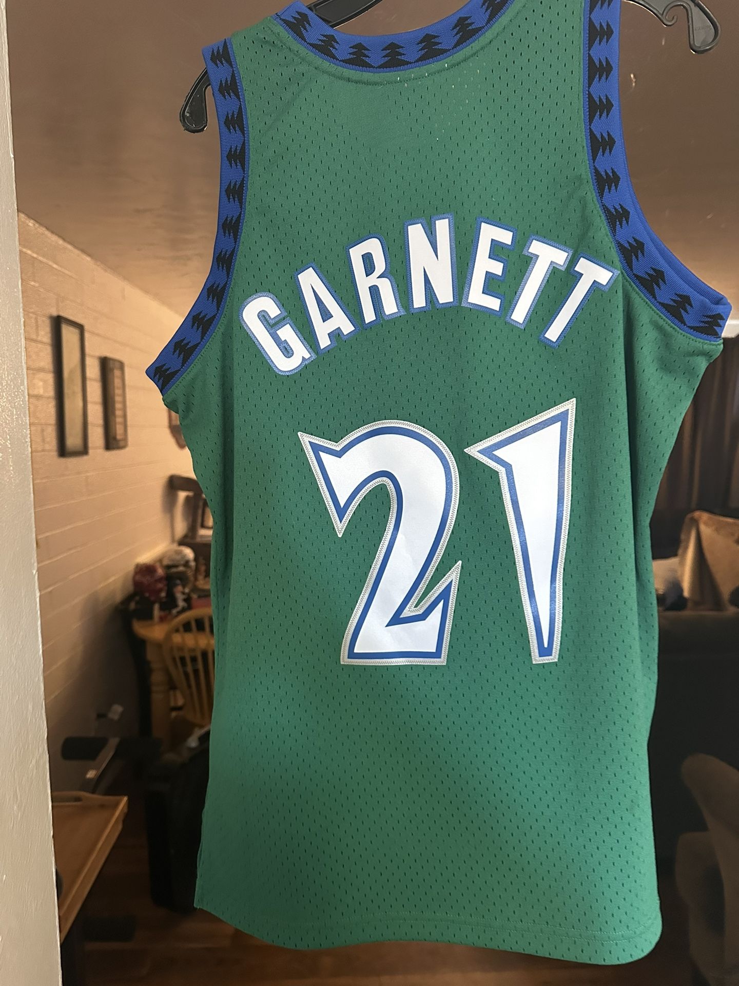 Men's Kevin Garnett Green Minnesota Timberwolves 1997/98 Hardwood Classics Reload Swingman Jersey