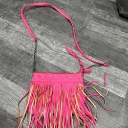 Justice Pink Fringe Purse 