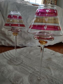 (Heart) Candle Glass Candle & Tea Light Holders