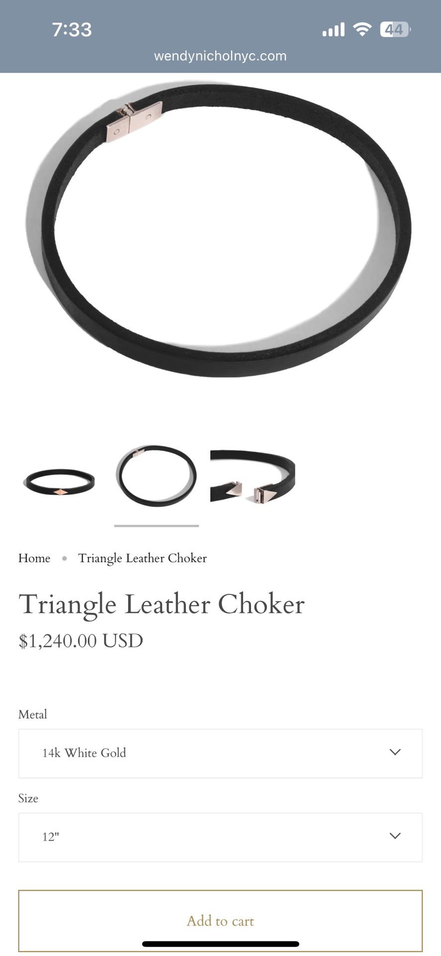 Leather Wendy Nichol Choker