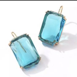 Transparent Resin Pendant Hanging Earrings