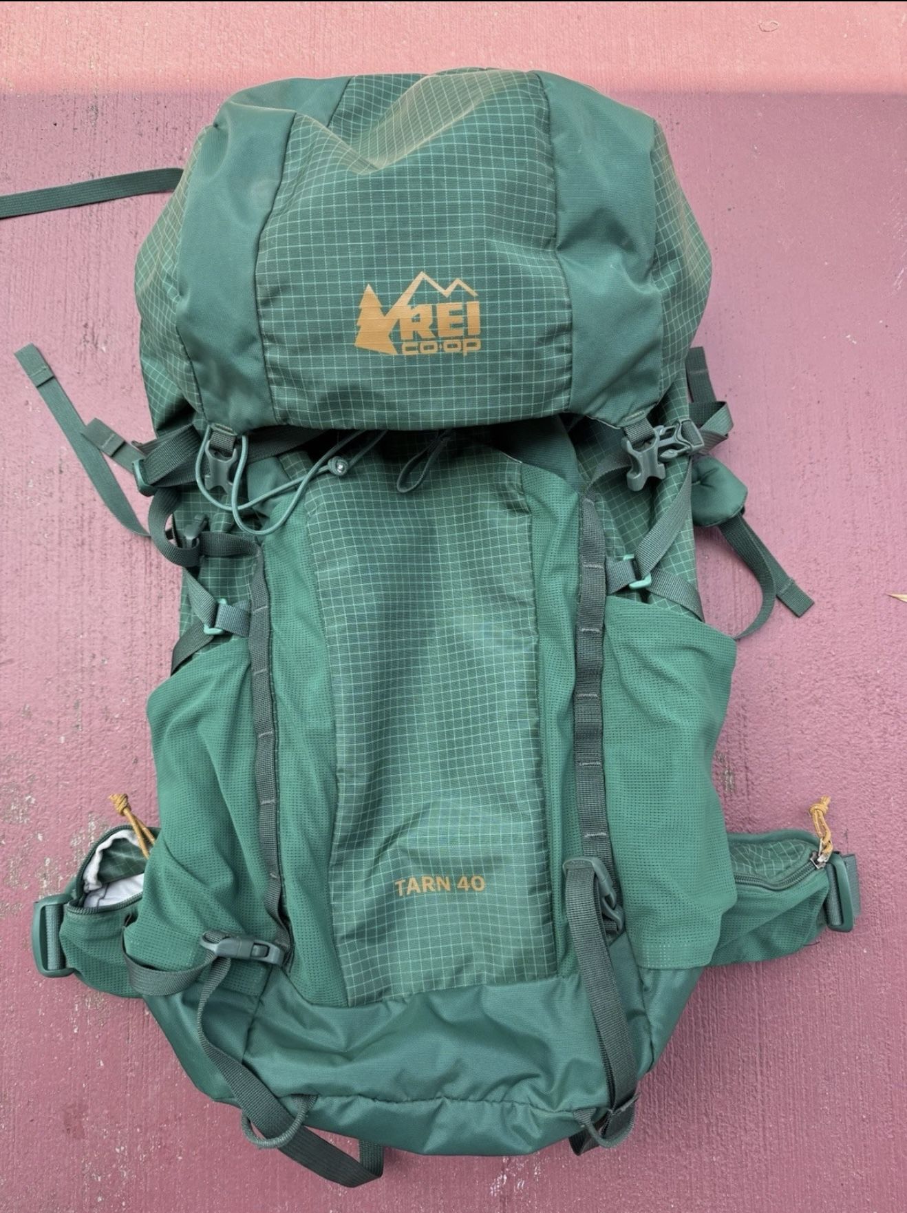 REI Co-op Tarn 40 Pack - Kids Backpacking Internal Frame Green * Missing Cover