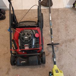 Craftsman Self Propelled Mower/ Ryobi Weedeater Combo