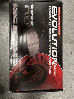 Power Stop K7413-36 Front Or Rear Carbon Fiber Ceramic Brake Pads And Drilled Slotted Brake Rotors
