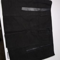 GUCCI - Pleated Leather Trim Miniskirt 