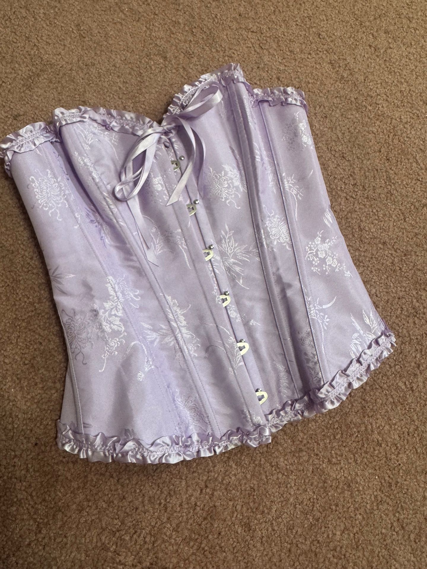 New medium purple corset Rennisance Victorian festival costume dress pastel top