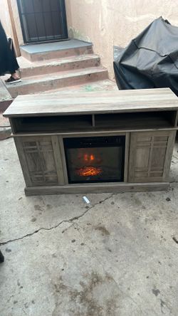 Tv stand with fireplace