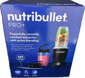 NutriBullet Pro Plus 1200W Blender Pulse Function 4 Pack Metal Straw N12-1401MKP