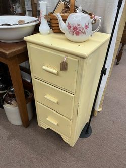 Small Yellow 3 Drawer Cabinet