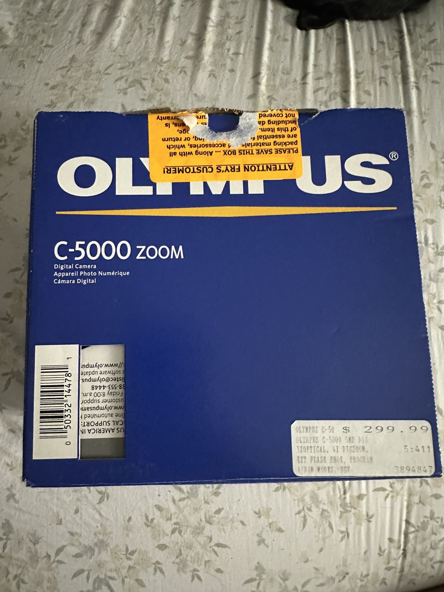 Olympus CAMEDIA C-5000 Zoom 5.0MP Digital Camera - Silver NO Battery