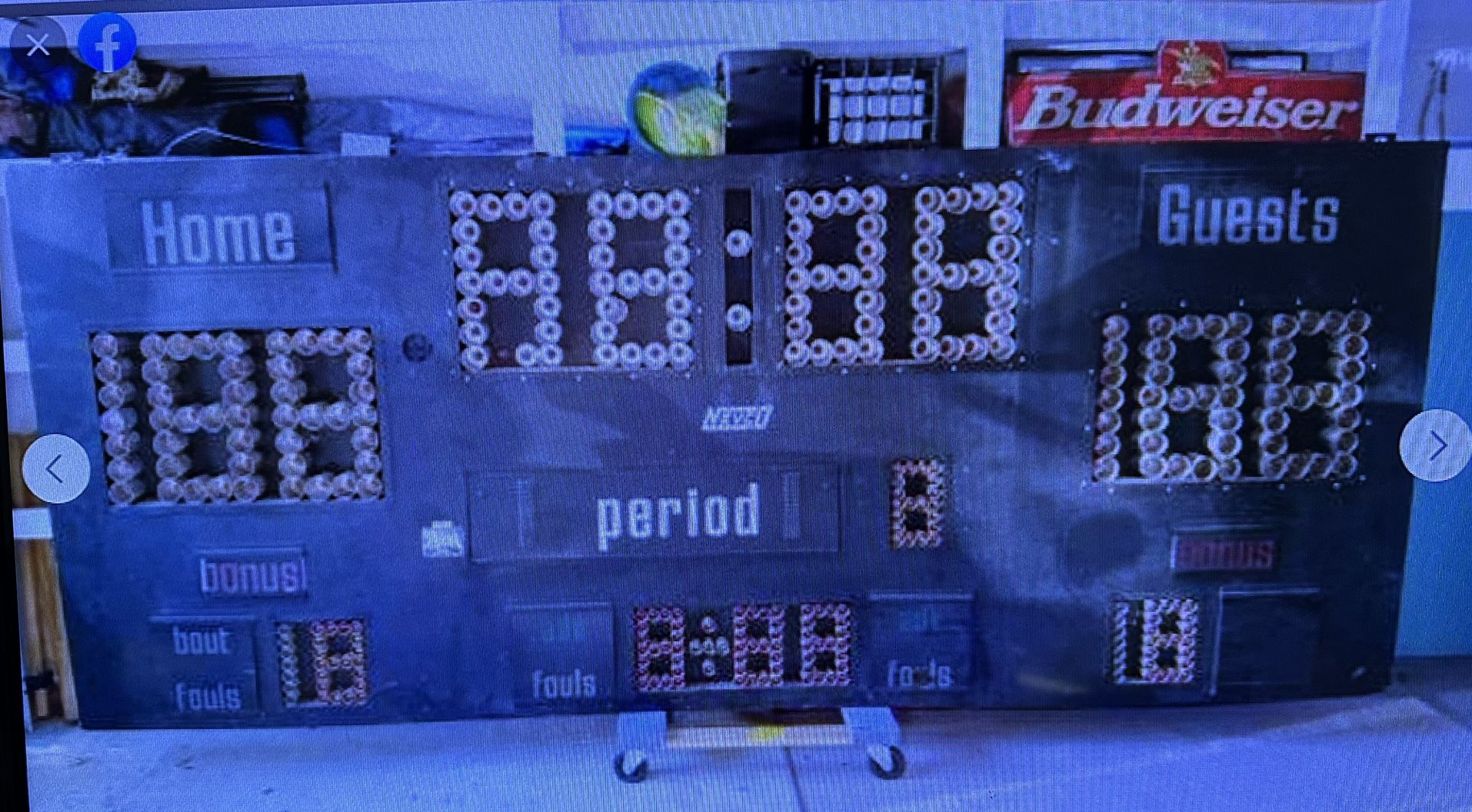 Vintage Nevco Basketball Scoreboard 10‘ X 5‘ X 8”