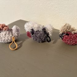 Handmade Amigurumi Chicken Keychains 
