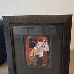 Spanish Heart Tango Framed Painting by Trish Biddle 21x18 Inches