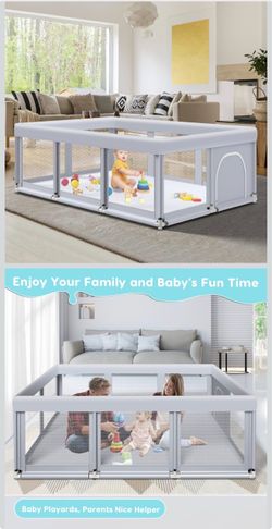 Large Baby Playyard with Mesh Sides