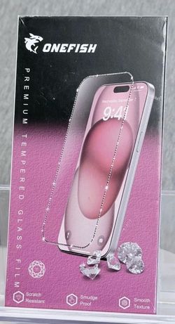 Screen protector with crystals iPhone 15ProMax Onefish