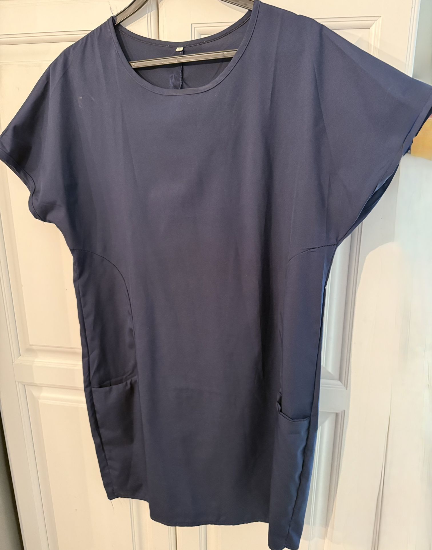 Basic Navy Tunic Dress with 2 side pockets design 6