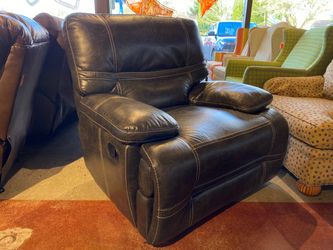 Plush Dark Gray Oversized Manual Rocking Chair