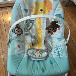 Bright Starts Wild Vibes Infant to Toddler Rocker with Vibrations