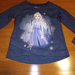 Girls Size Small Disney Frozen Elsa Layered Shirt!
