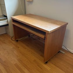 Wooden Desk On Wheels
