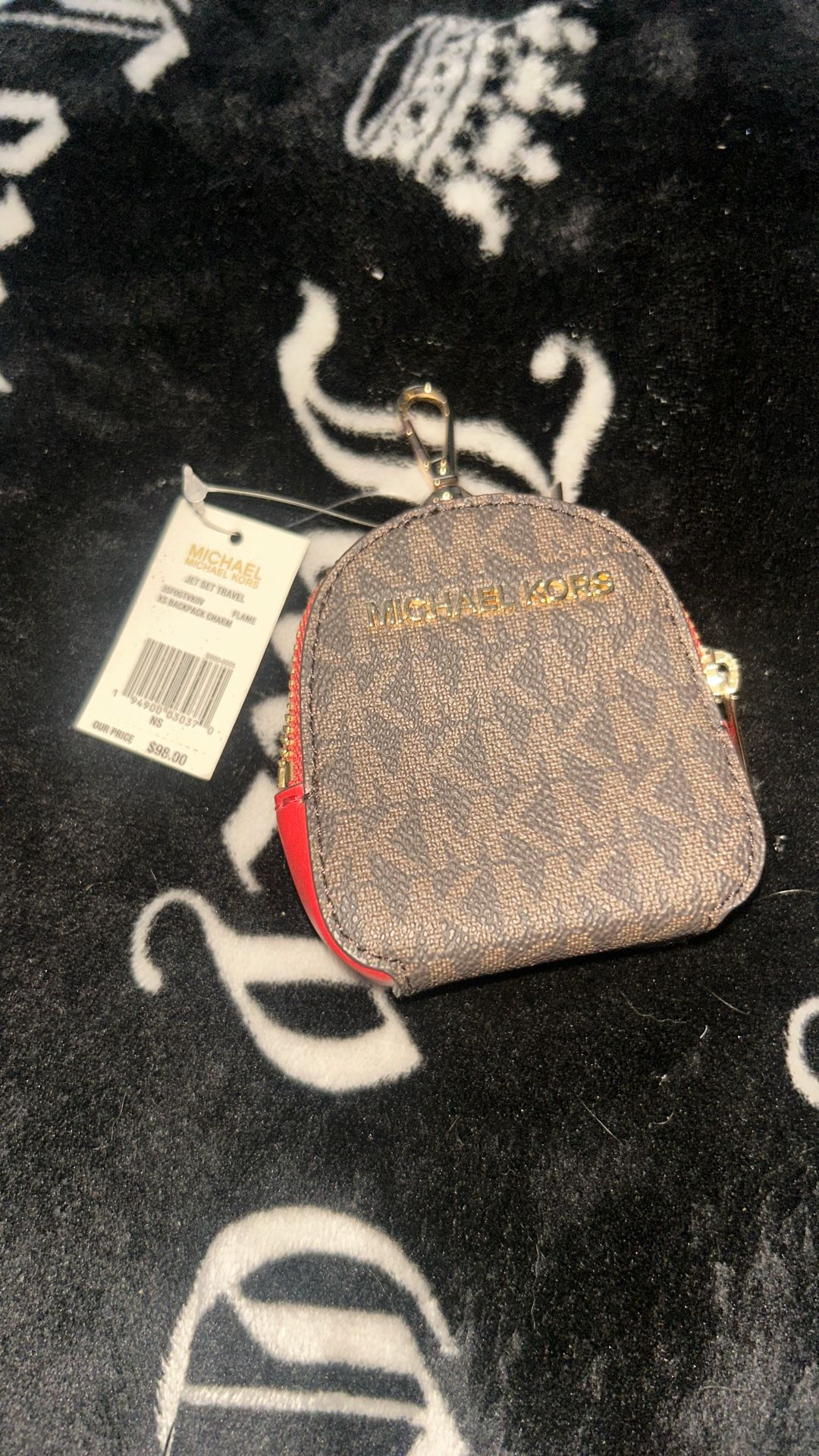 MK backpack keychain