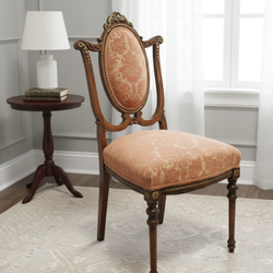 Rare 19th Century Oval Back Small Elegant SINGLE Chair H 36" X D 17" X W 17". Beautiful