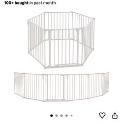 Toddleroo by North States - 3 In 1 Metal Superyard Baby Play Yard: 6 Panel Playpen, Safety Gate, or Extra Wide Baby Fence