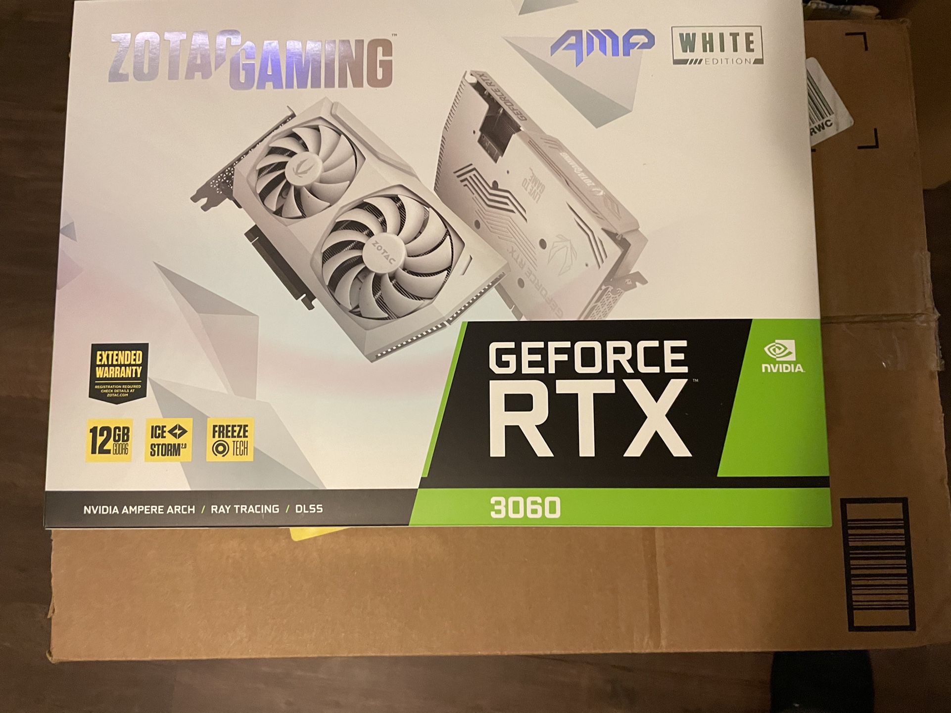 New ZOTAC GAMING GeForce RTX 3060 AMP White Edition GPU Graphics card