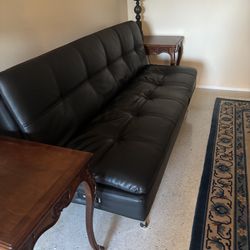Black Leather Futon