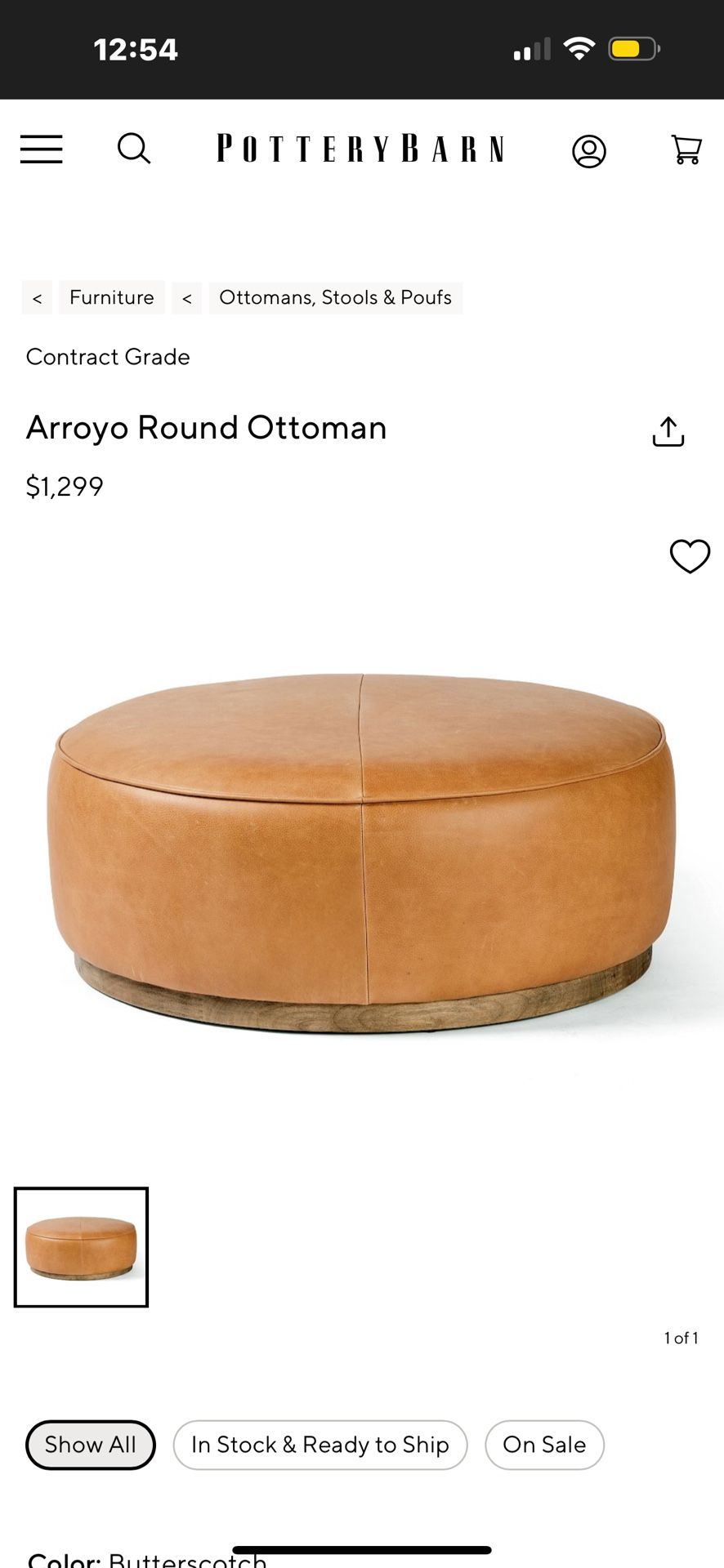 Leather Ottoman