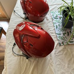 Red Motorcycle Helmets Medium, & XXL 
