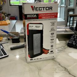 Vector Lithium Jump Starter 1600 A Peak Battery