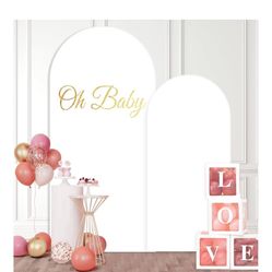 Shower Backdrop Plain White