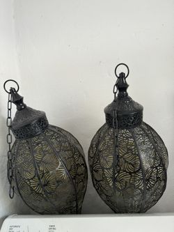 LED Hanging Metal Leaf Pattern
