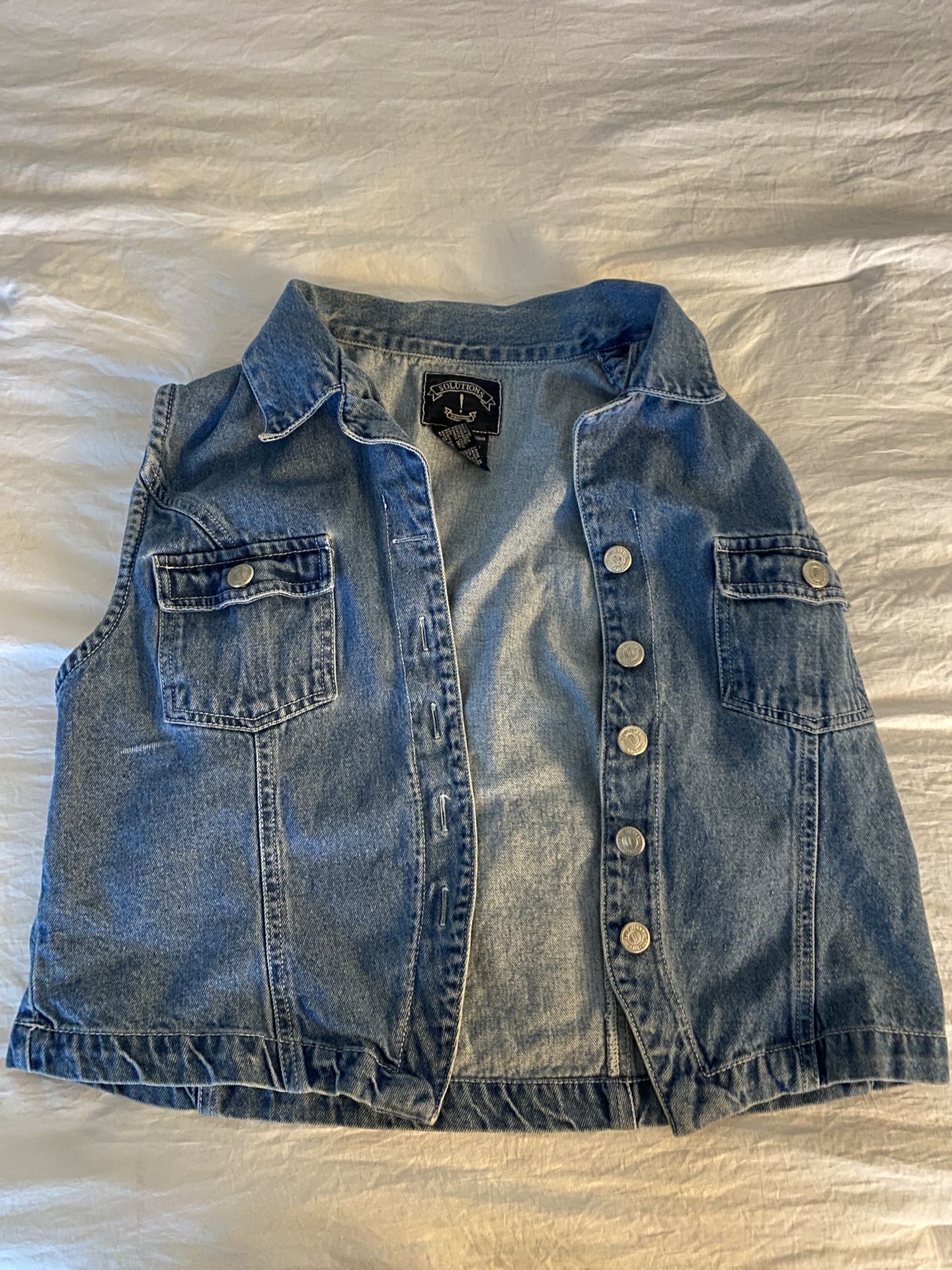 Large Denim Vest with button closure