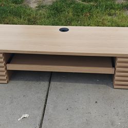 Light Wood Media Console TV Stand with Drawers for Cabinet or Desk.