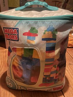 Mega Bloks - 80-piece Big Building Bag Blocks for Toddlers