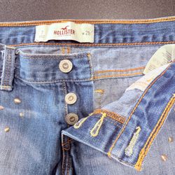 Hollister Co. Y2K low-rise studded denim micro shorts size 7 or 29 jean shorts